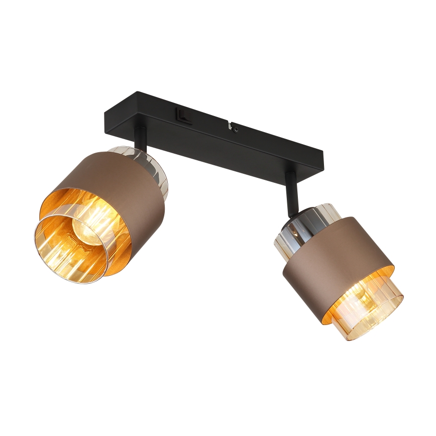 Globo - Точковий світильник 2xE27/40W/230V чорний/бронзовий