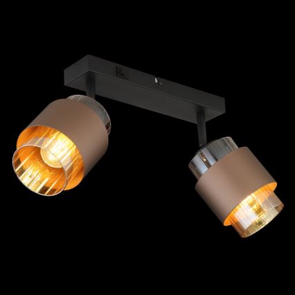 Globo - Точковий світильник 2xE27/40W/230V чорний/бронзовий