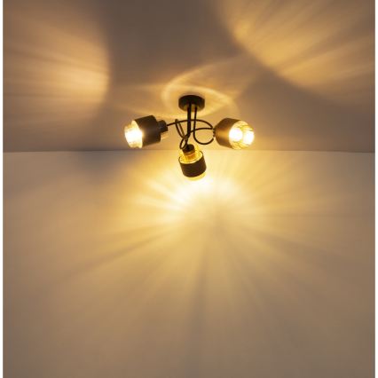 Globo - Накладная люстра 3xE27/40W/230V чёрная/бронзовая