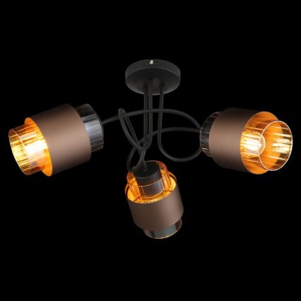 Globo - Накладная люстра 3xE27/40W/230V чёрная/бронзовая