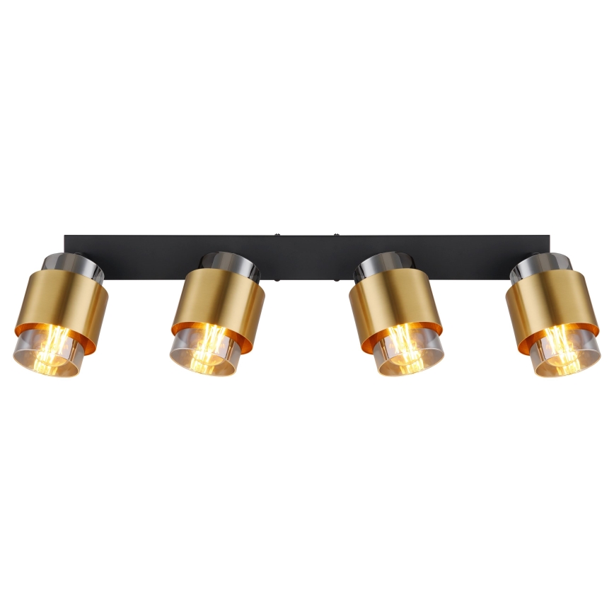 Globo - Точковий світильник 4xE27/40W/230V чорний/латунь