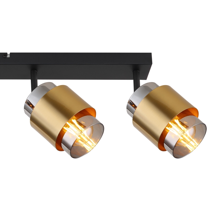 Globo - Точковий світильник 4xE27/40W/230V чорний/латунь