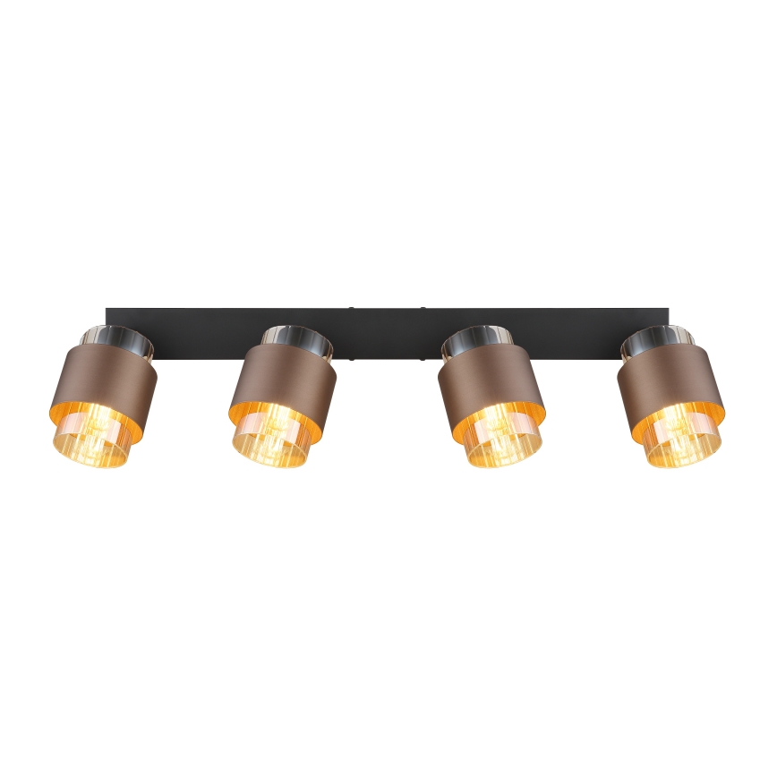Globo - Точечный светильник 4xE27/40W/230V черный/бронзовый