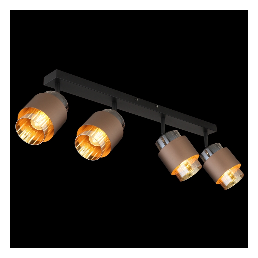 Globo - Точковий світильник 4xE27/40W/230V чорний/бронзовий