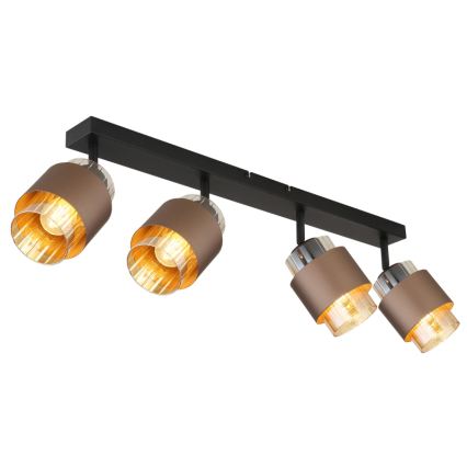 Globo - Точковий світильник 4xE27/40W/230V чорний/бронзовий