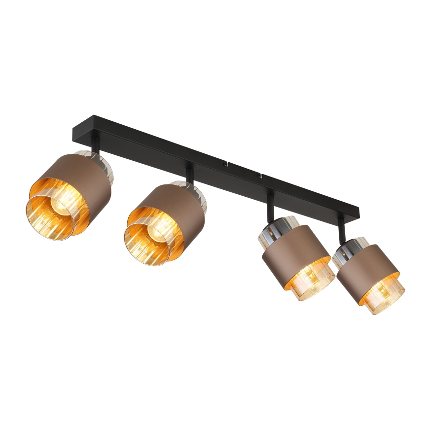Globo - Точковий світильник 4xE27/40W/230V чорний/бронзовий