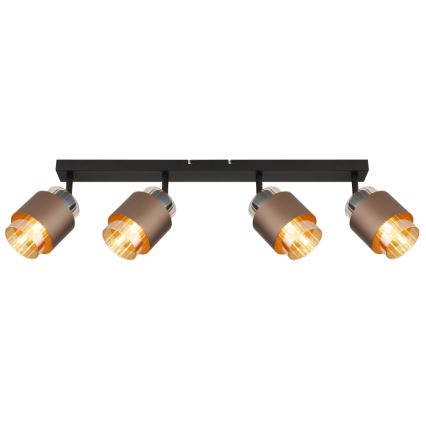 Globo - Точковий світильник 4xE27/40W/230V чорний/бронзовий