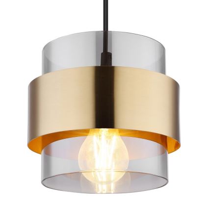 Globo - Підвісна люстра 1xE27/60W/230V чорний/латунь