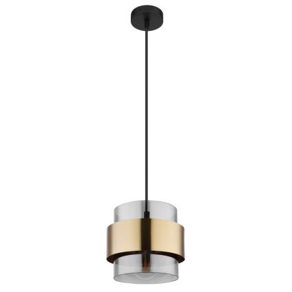 Globo - Подвесная люстра 1xE27/60W/230V черная/латунь