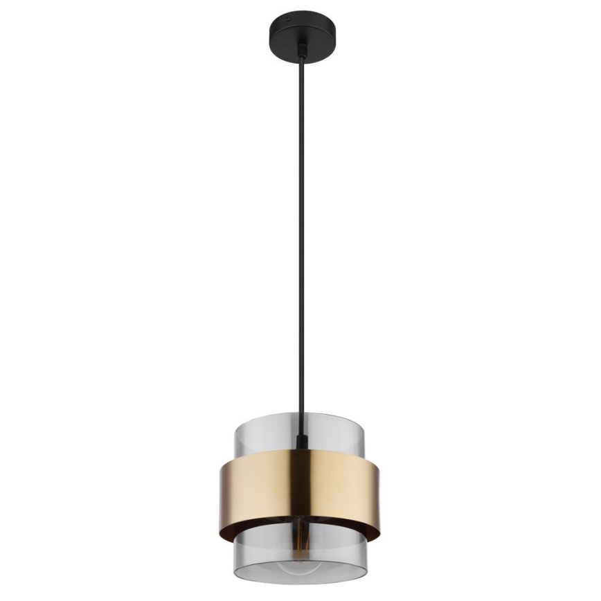 Globo - Подвесная люстра 1xE27/60W/230V черная/латунь