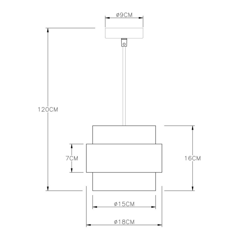Globo - Подвесная люстра 1xE27/60W/230V черная/латунь