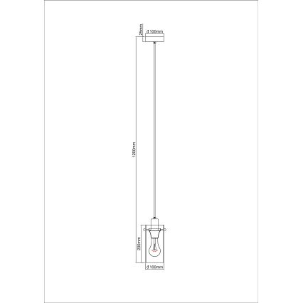 Globo - Подвесная люстра 1xE27/40W/230V