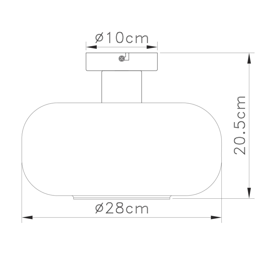 Globo - Пристельова люстра 1xE27/40W/230V діаметр 28 см сірий