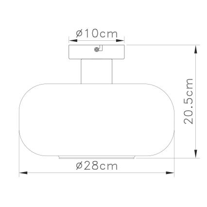 Globo - Пристельова люстра 1xE27/40W/230V діаметр 28 см прозорий