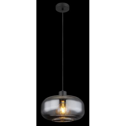 Globo - Подвесная люстра 1xE27/40W/230V диаметр 28 см серый