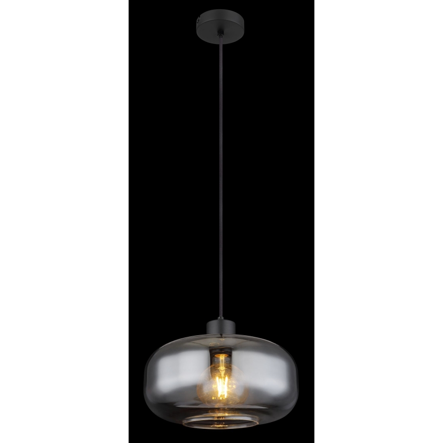 Globo - Подвесная люстра 1xE27/40W/230V диаметр 28 см серый