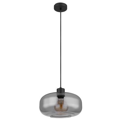 Globo - Подвесная люстра 1xE27/40W/230V диаметр 28 см серый