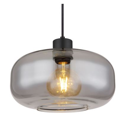 Globo - Подвесная люстра 1xE27/40W/230V диаметр 28 см серый