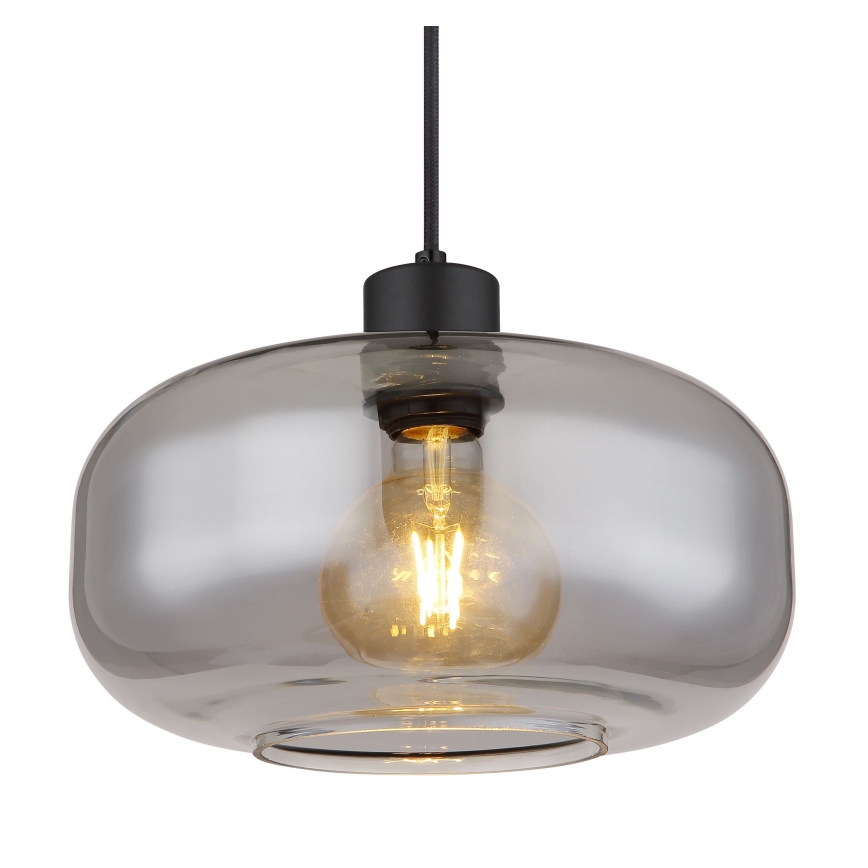 Globo - Подвесная люстра 1xE27/40W/230V диаметр 28 см серый
