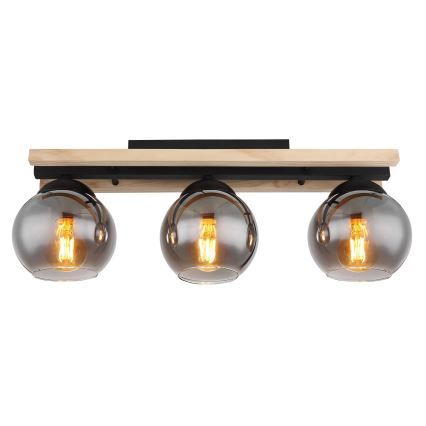 Globo - Припотолочная люстра 3xE27/25W/230V сосна