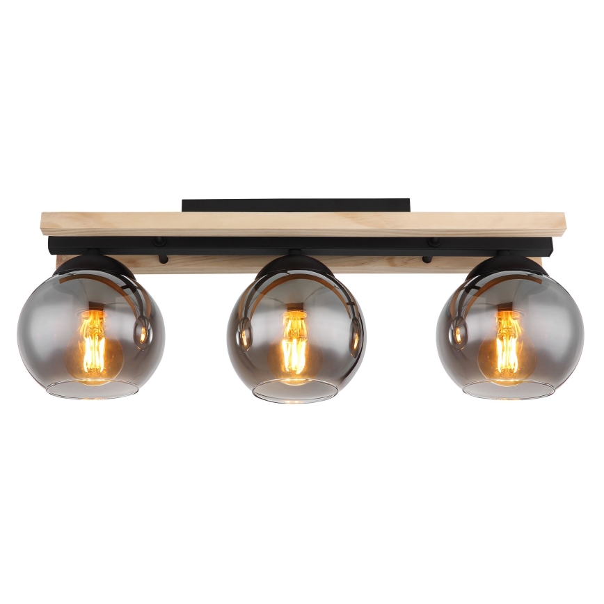 Globo - Пристельова люстра 3xE27/25W/230V сосна