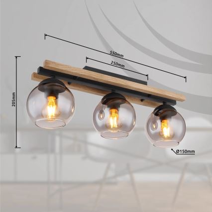 Globo - Пристельова люстра 3xE27/25W/230V