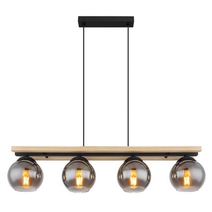 Globo - Підвісна люстра 4xE27/25W/230V сосна