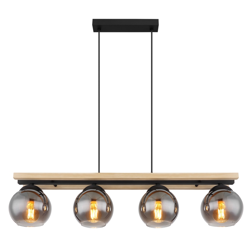Globo - Підвісна люстра 4xE27/25W/230V сосна