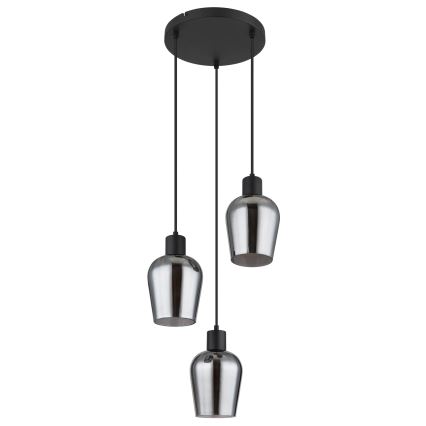 Globo - Підвісна люстра 3xE27/40W/230V діаметр 28,5 см чорний