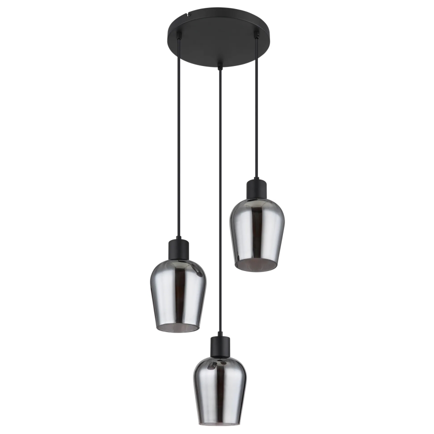 Globo - Підвісна люстра 3xE27/40W/230V діаметр 28,5 см чорний