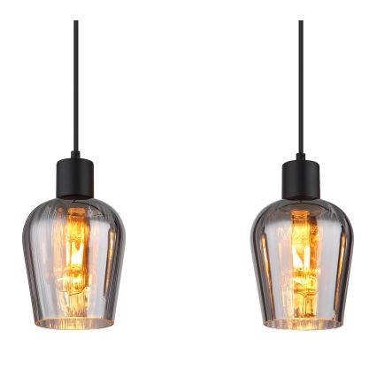 Globo - Підвісна люстра 4xE27/40W/230V чорний