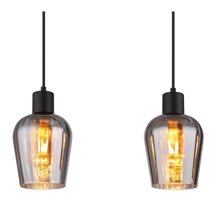 Globo - Підвісна люстра 4xE27/40W/230V чорний