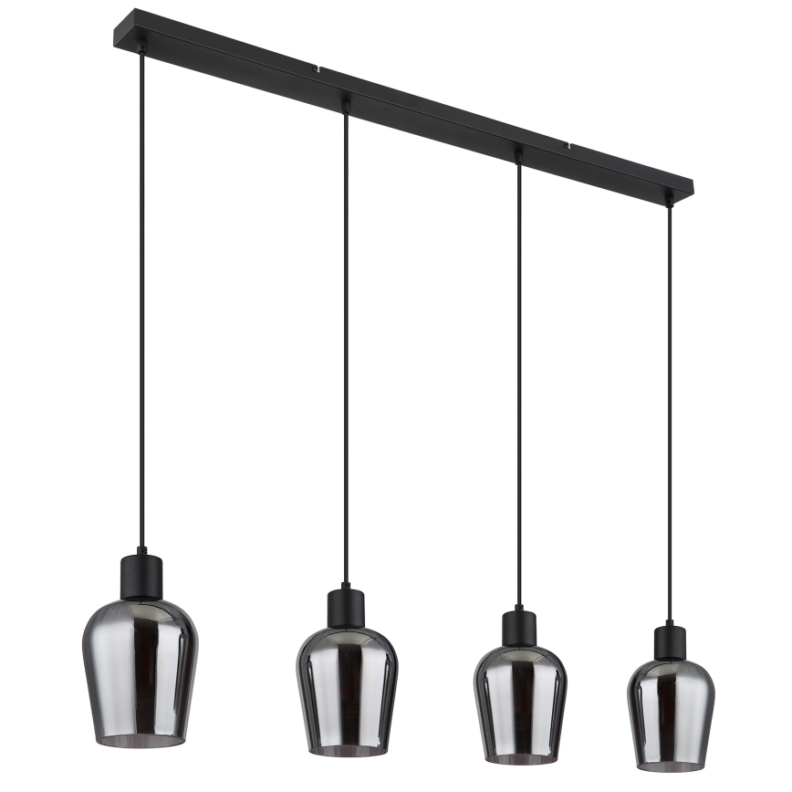 Globo - Підвісна люстра 4xE27/40W/230V чорний