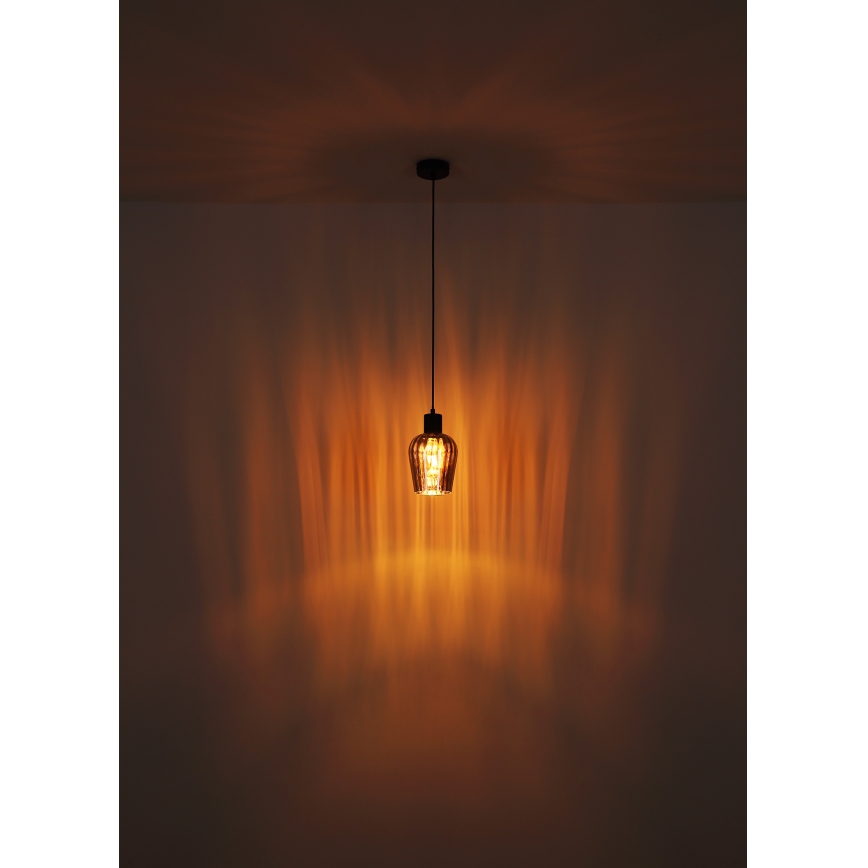 Globo - Підвісна люстра 1xE27/40W/230V діаметр 13,5 см чорний