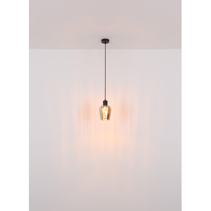 Globo - Підвісна люстра 1xE27/40W/230V діаметр 13,5 см чорний