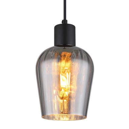 Globo - Підвісна люстра 1xE27/40W/230V діаметр 13,5 см чорний