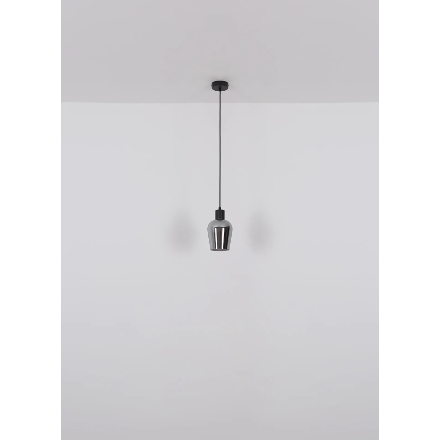 Globo - Підвісна люстра 1xE27/40W/230V діаметр 13,5 см чорний