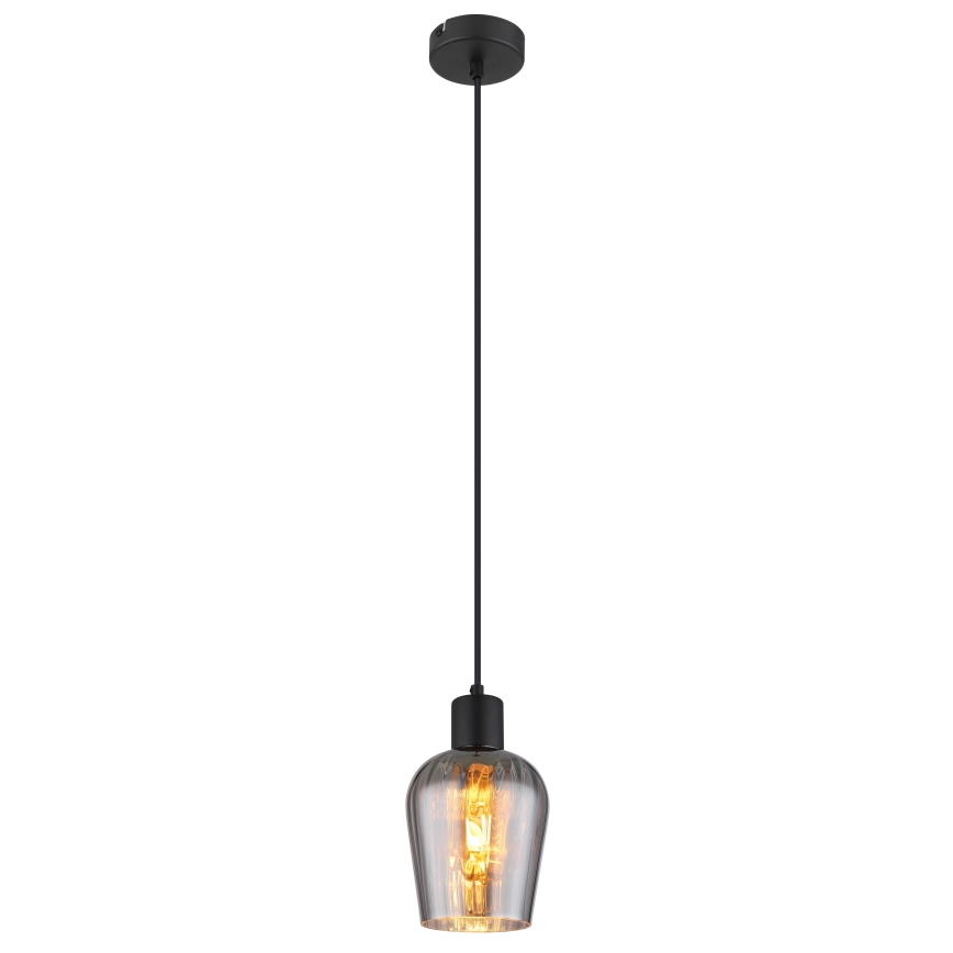 Globo - Підвісна люстра 1xE27/40W/230V діаметр 13,5 см чорний