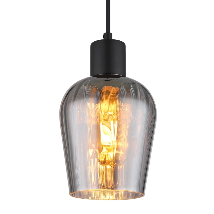 Globo - Підвісна люстра 1xE27/40W/230V діаметр 13,5 см чорний