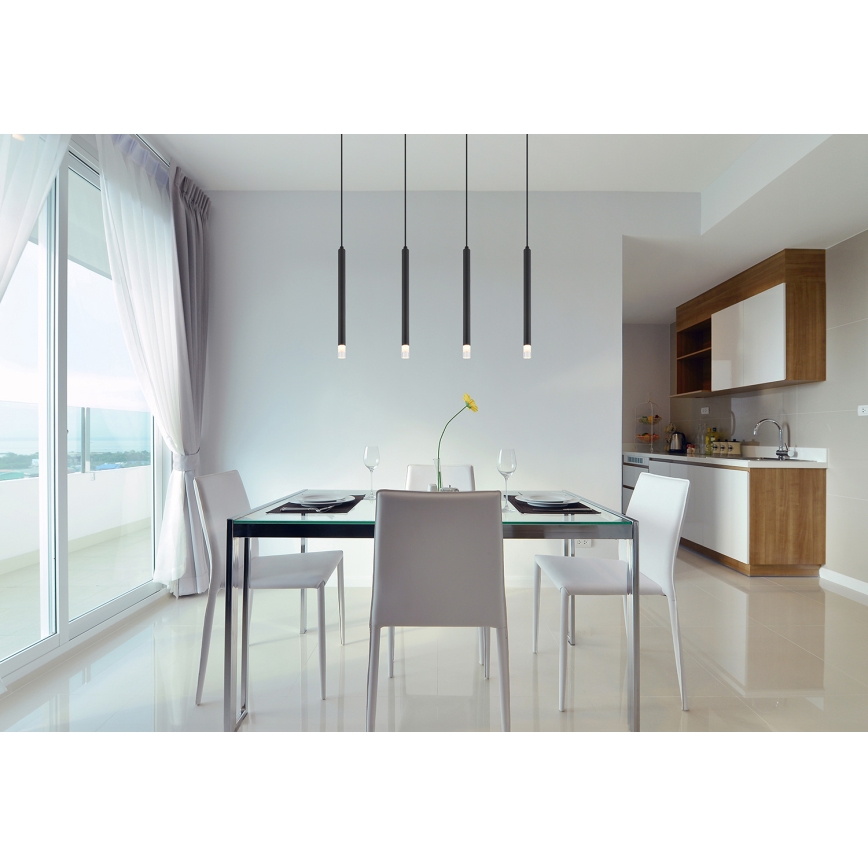 Globo - Подвесная люстра 4xG9/4W/230V черный