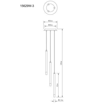 Globo - Подвесная люстра 3xG9/4W/230V диаметр 24 см