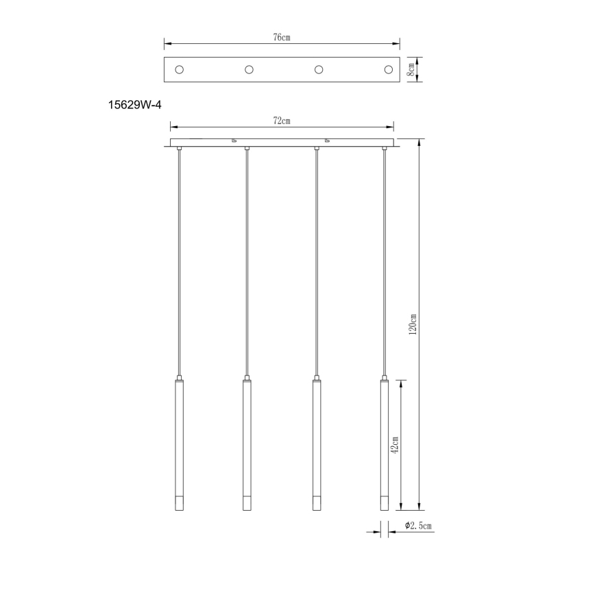Globo - Подвесная люстра 4xG9/4W/230V