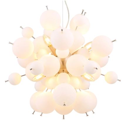 Globo - Підвісна люстра 6xE14/25W/230V діаметр 55 см білий