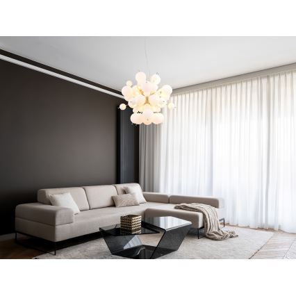 Globo - Подвесная люстра 6xE14/25W/230V диаметр 55 см белый