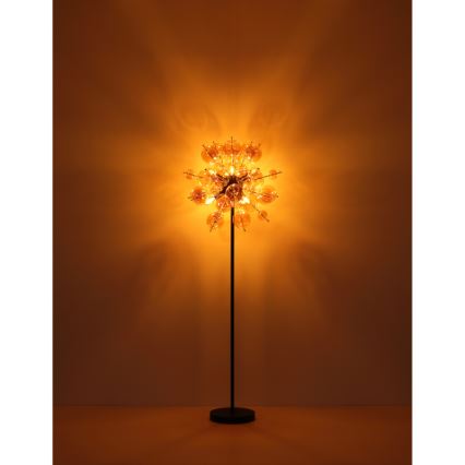 Globo - Торшер 6xE14/25W/230V коричневый/дымчатый