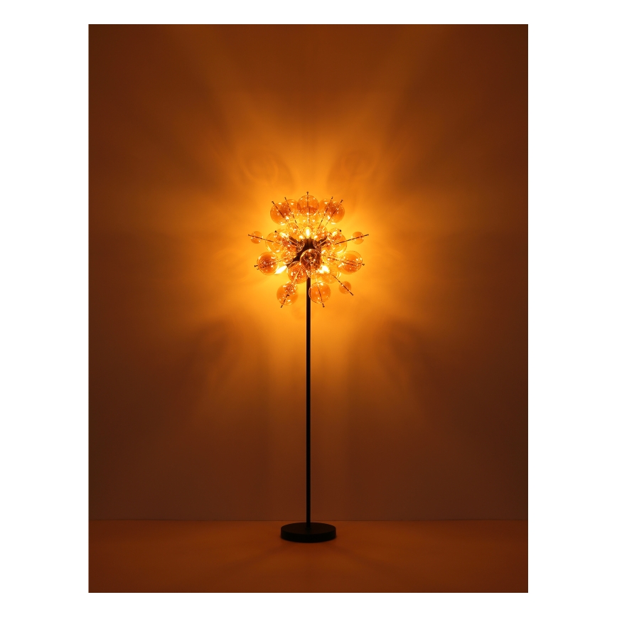 Globo - Торшер 6xE14/25W/230V коричневый/дымчатый
