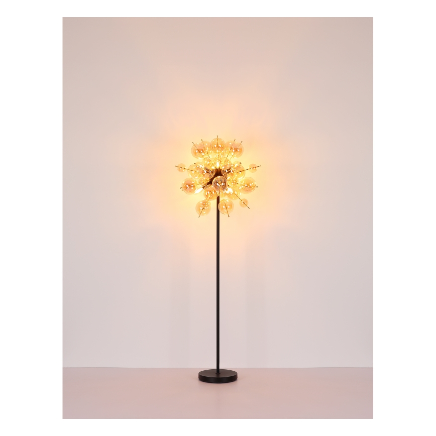 Globo - Торшер 6xE14/25W/230V коричневый/дымчатый