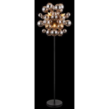 Globo - Торшер 6xE14/25W/230V черный/дымчатый