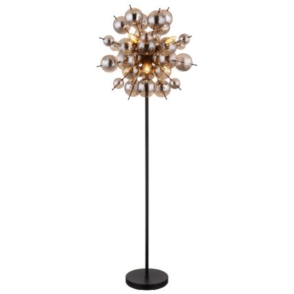 Globo - Торшер 6xE14/25W/230V черный/дымчатый