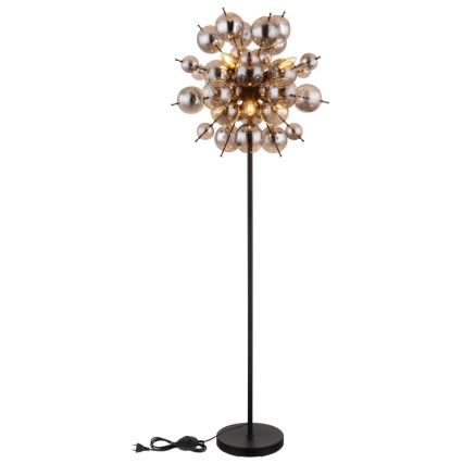 Globo - Торшер 6xE14/25W/230V черный/дымчатый